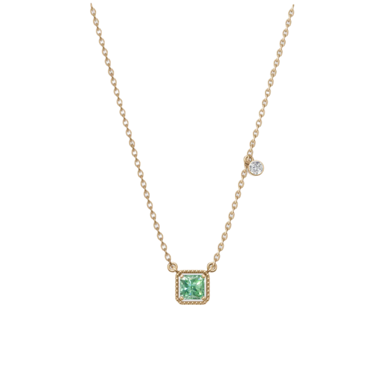 Birthstone Square Charm Pendant