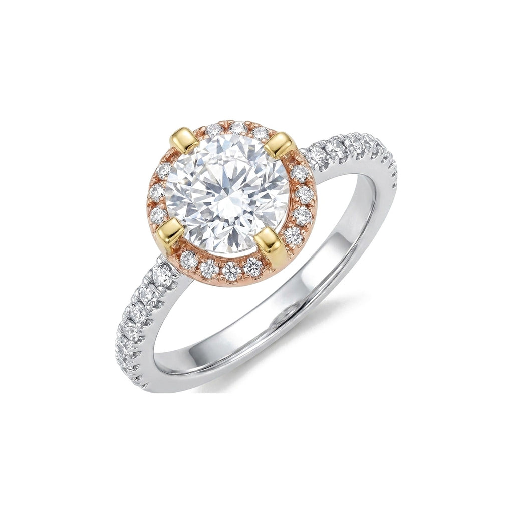 Solitaire Round Halo Ring