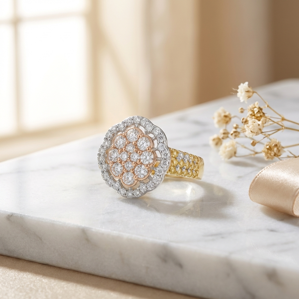 Elodie Floral Cocktail Ring