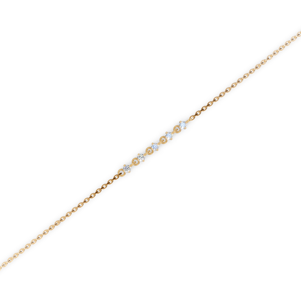 Cluster Arc Stackable Bracelet — 21k Gold Polish detail