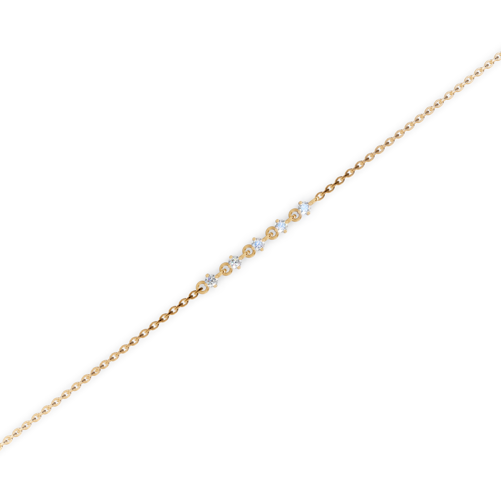 Cluster Arc Stackable Bracelet — 21k Gold Polish detail