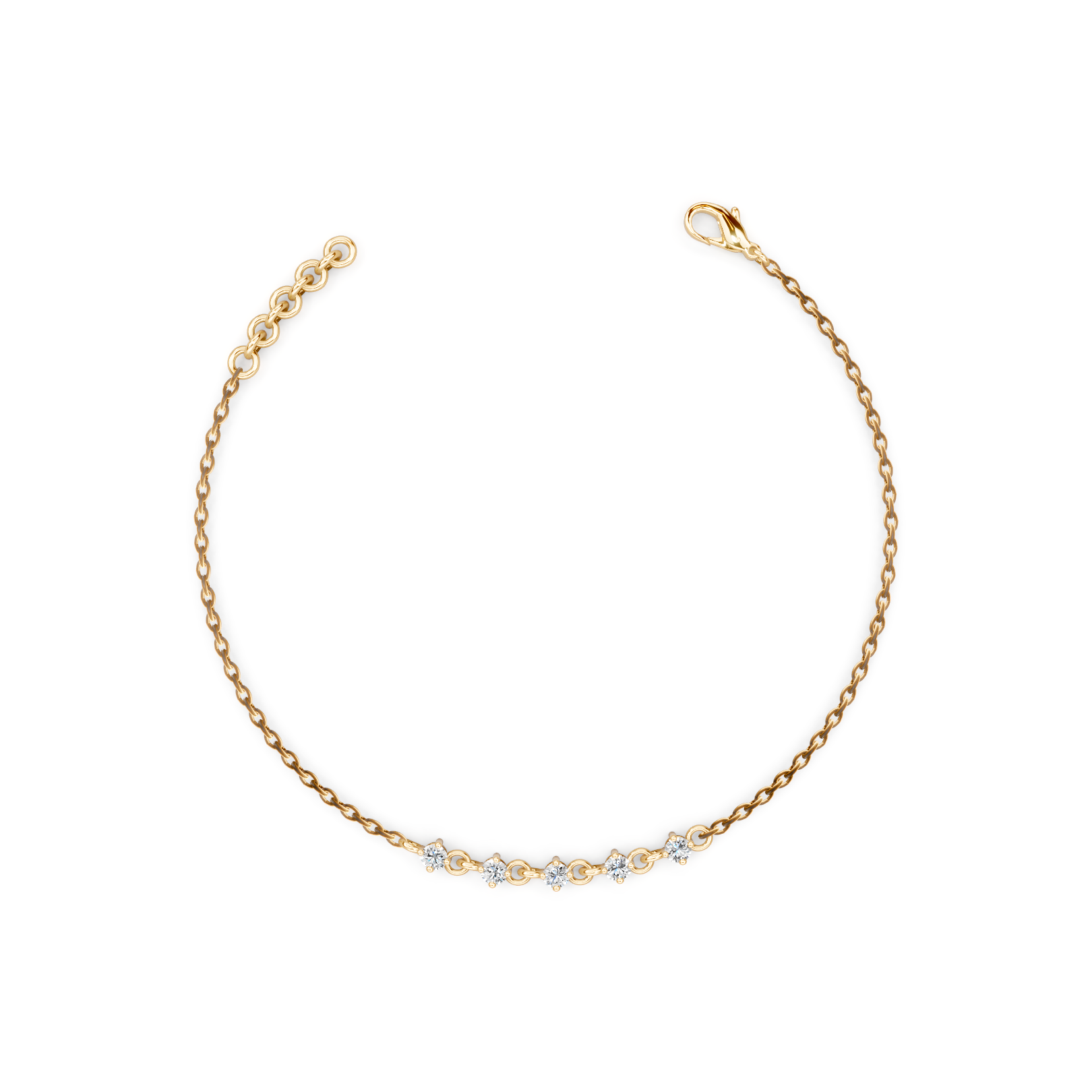Cluster Arc Stackable Bracelet — 21k Gold Polish