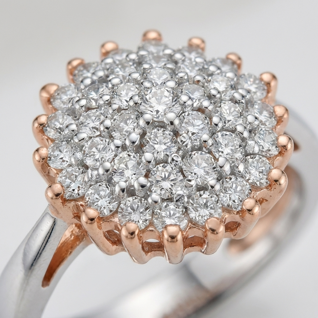 Livia Cluster Button Ring