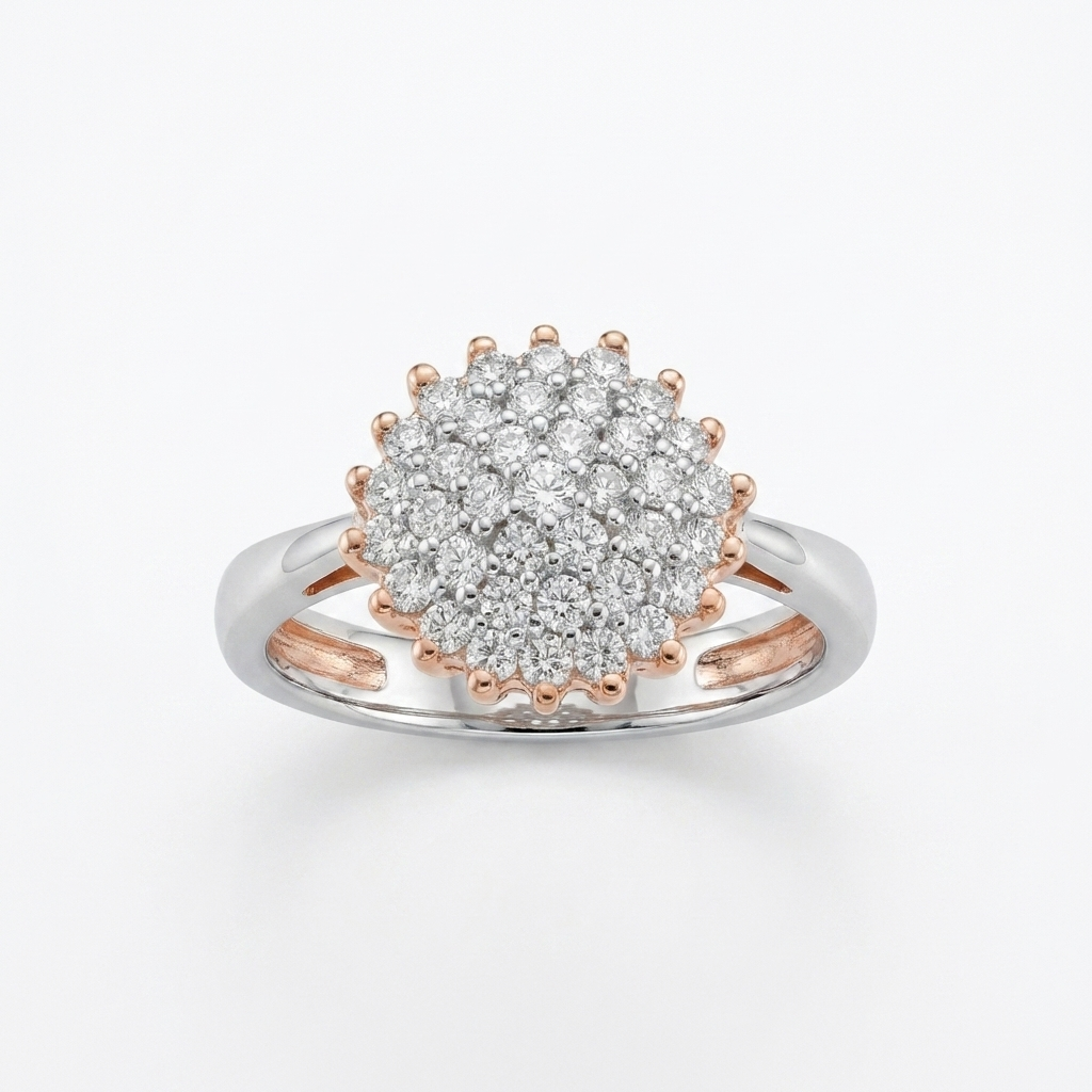 Livia Cluster Button Ring