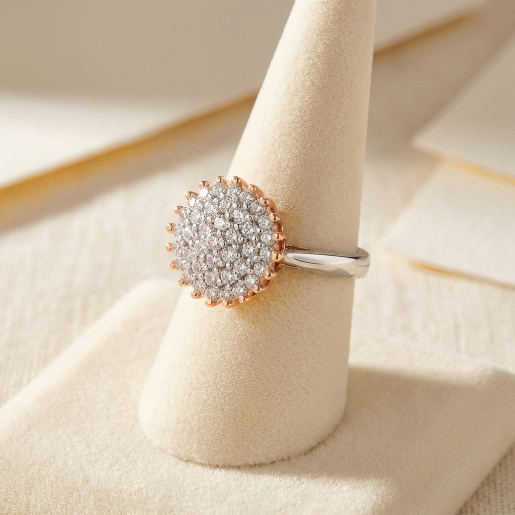 Livia Cluster Button Ring