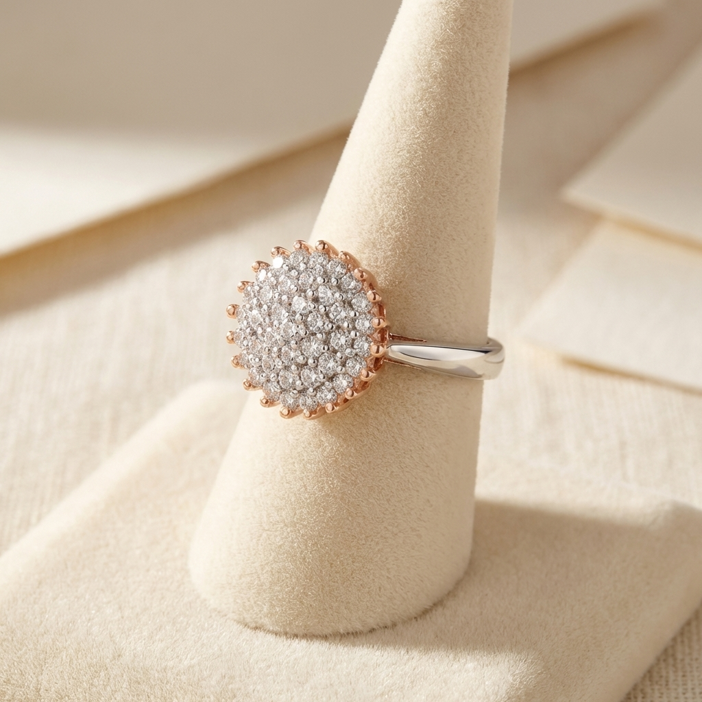 Livia Cluster Button Ring